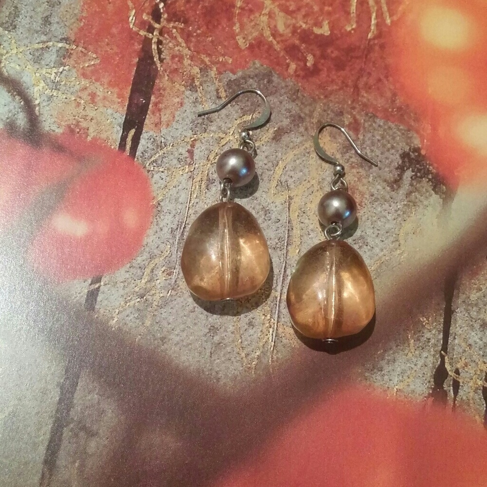 🌷Gold Glass Earrings-